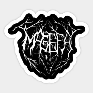 MAGEFA - 'Death' white logo Sticker